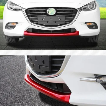 Для Mazda 3 ABS Накладка на передний бампер, диффузор для губ 2017 2018 Mazda3 M3 Аксессуары для декоративной решетки, комплект для ремонта кузова