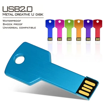 Изготовленный на заказ Флеш-накопитель с логотипом 4GB 8GB Metal USB Stick Реальной Емкости Usb Flash 16GB usb flash drive 64GB 128GB Key Pendrive 32GB для подарка