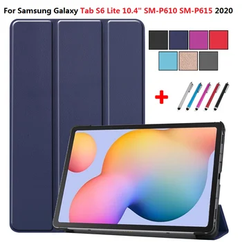 Для Samsung Galaxy S6 Lite Чехол SM-P610 SM-P615 10.4 2020 Планшет Funda для Galaxy Tab S6 S 6 Lite Чехол Однотонный Coque